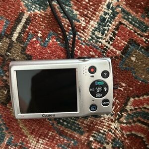 Canon Silver Digital Camera with Black Accents